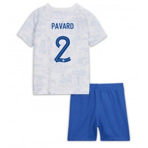 Frankrike Benjamin Pavard #2 kläder Barn VM 2022 Bortatröja Kortärmad (+ korta byxor)